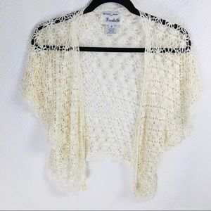 Woman’s Vintage Kroshetta Top, Medium, Ivory